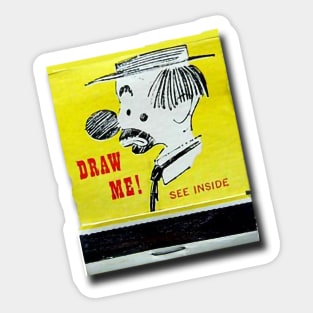 "Draw Me" Advert Matchbook Sticker